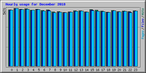 Hourly usage for December 2018